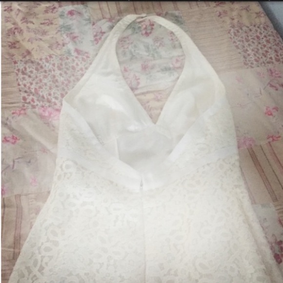 Watters & Watters White Lace Halter Wedding Dress - Picture 4 of 4