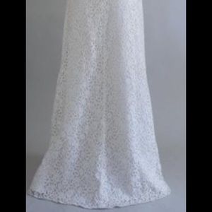 Watters & Watters | Dresses | Watters Watters White Lace Halter Wedding ...