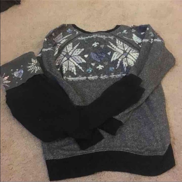 VS Pink Snowflake Leggings Only