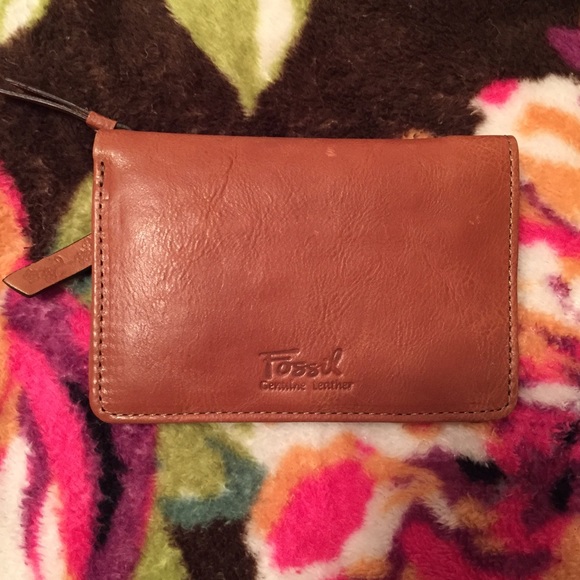 Leather fossil wallet