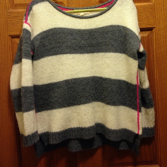 Over- sized striped sweater