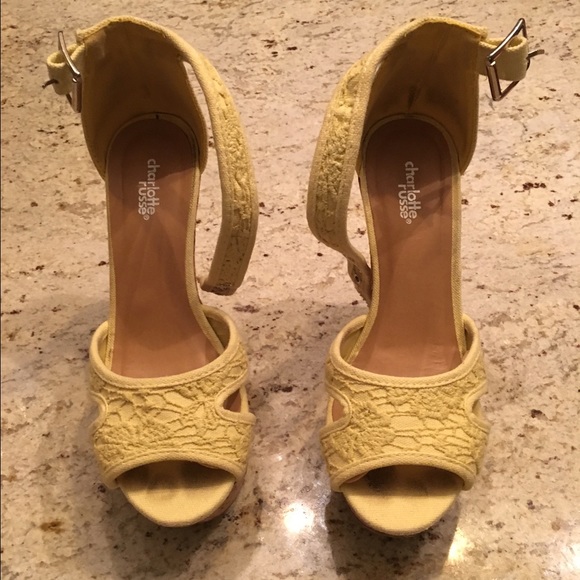Yellow Cork Bottom Wedges