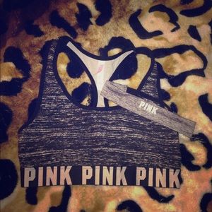 Pink sports bra& headband
