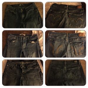 3 pair of jeans