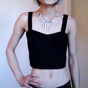 Black Crop Top Cut Out
