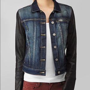 Paige Coated Sleeve Denim Jacket "Owen"