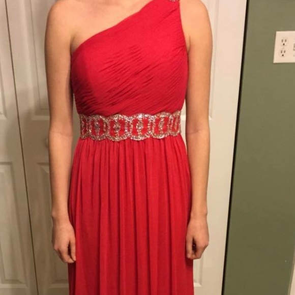 Red formal dress