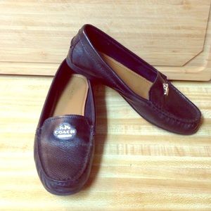 Black coach flats size 6