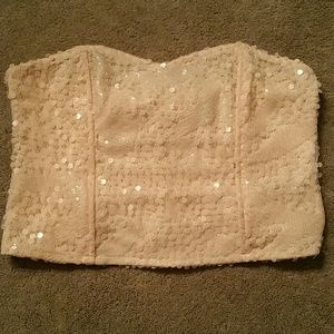 CLEARANCE - Sparkle zip-up bandeau.