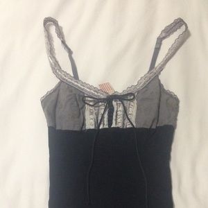 Free People Tie-front Tank Top Black