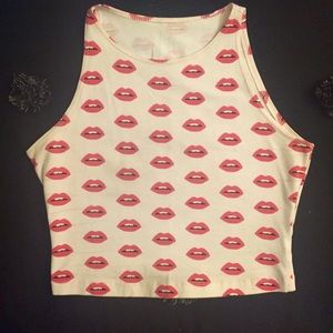 American Apparel Lip Crop Top