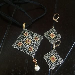 Necklace and earrings