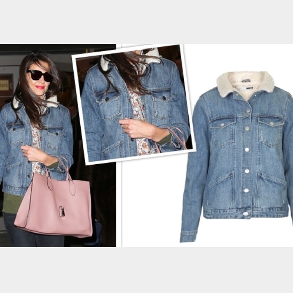🍺FINAlSALE Topshop Moto Borg Western Denim Jacket