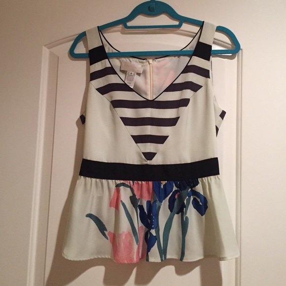 Anthropologie Tops - Bands and Blossoms Peplum Top