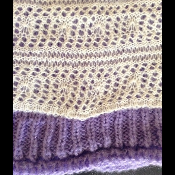 SOLD---- Zumiez Slouchy Beanie: Purple and Lace - Picture 3 of 4