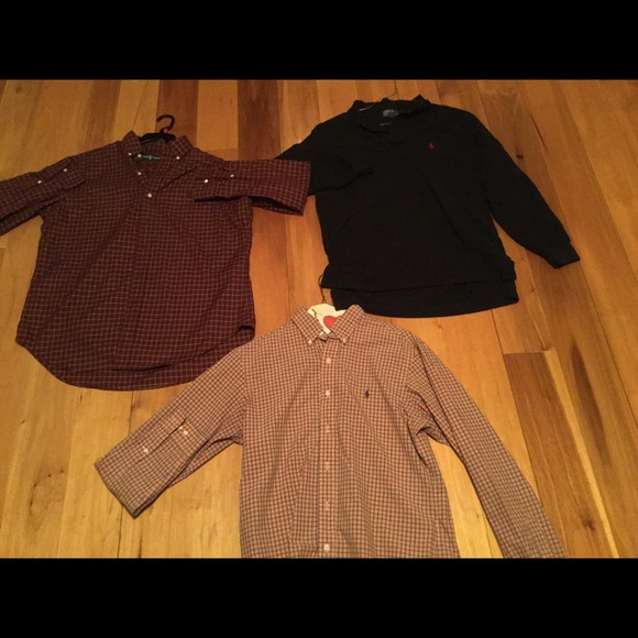 3 men Ralph Lauren shirts