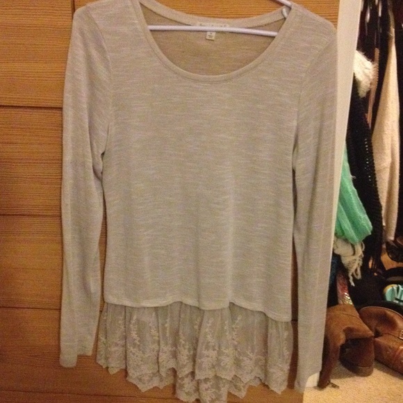 Tan lace top