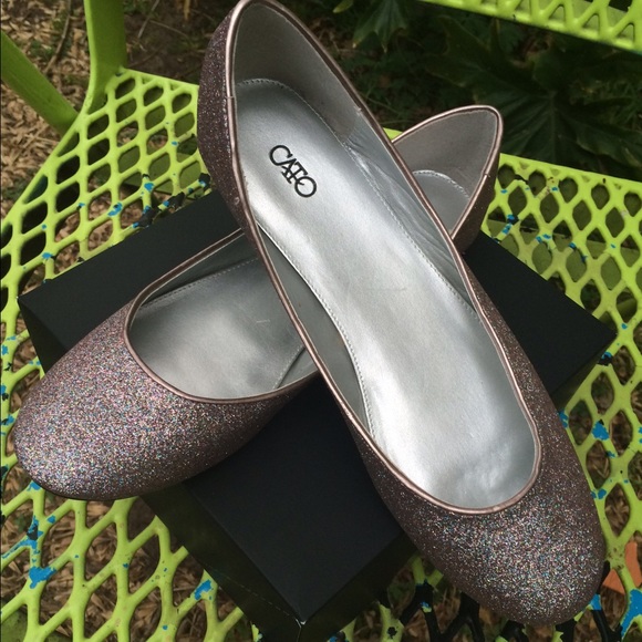Pink Glitter Flats | Size 10