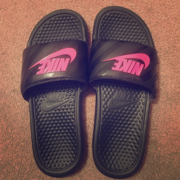 Pink Nike Slides