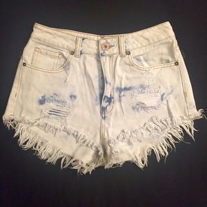 Pacsun Acid Wash High Wasted Shorts