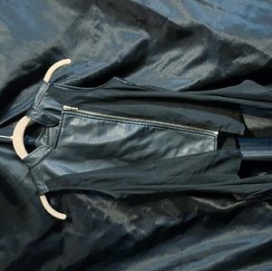 Futuristic chiffon panel vest