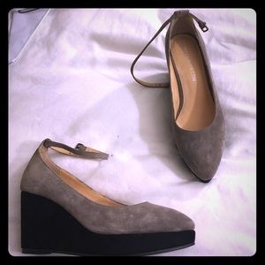 Adorable ankle strap wedge.