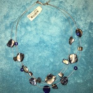 NWT 3 layer stone statement necklace