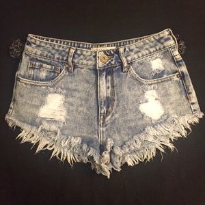 Pacsun Acid Wash High Rise Shorts