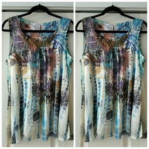 Style & CO beaded printed tank
