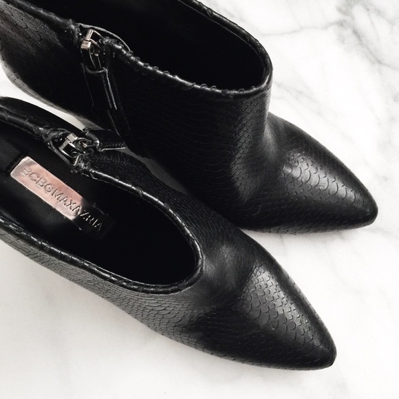 BCBG MaxAzria Black Ankle Wedge Boots - Picture 2 of 4