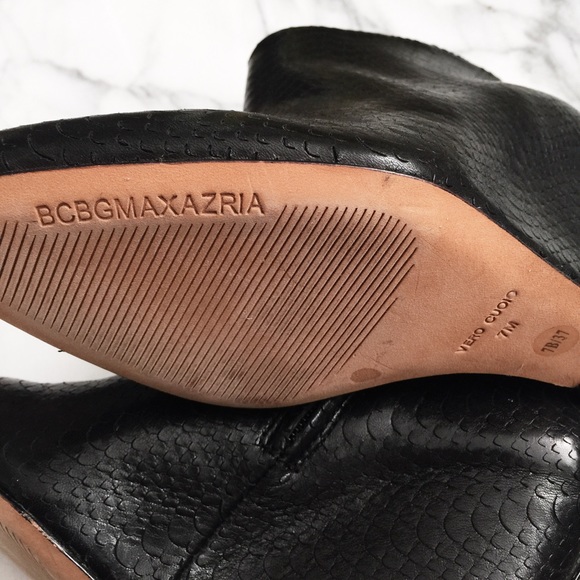 BCBG MaxAzria Black Ankle Wedge Boots - Picture 4 of 4