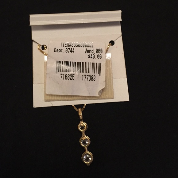 Macy's gold over silver w/ cubic zirconia - Picture 2 of 2