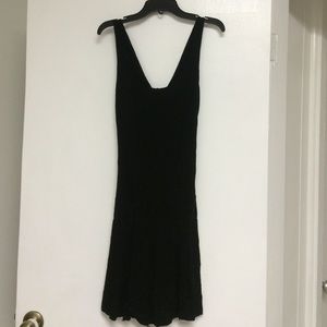 Black open-back dress