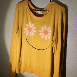 Wildfox Hippie Smiley Face Sweater