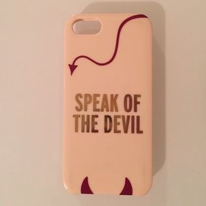 Kate Spade "Speak of the Devil" pink iPhone 5 case