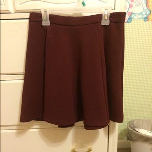 Burgundy Skater Skirt