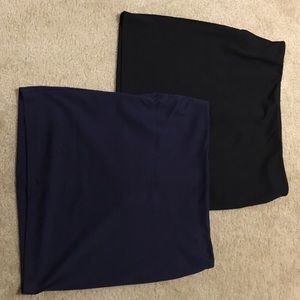 SET of 2! Merona stretch skirts in navy & black