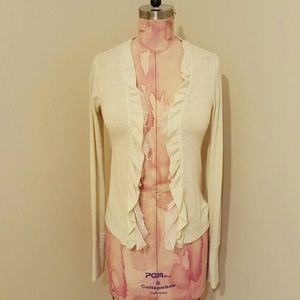 Creme ruffle sweater