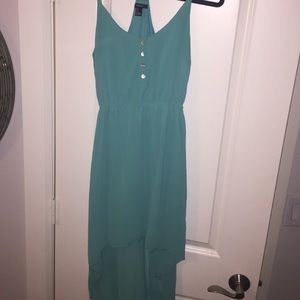 Turquoise high low dress