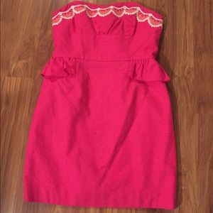Lilly Pulitzer, Pink Peplum, Size 10