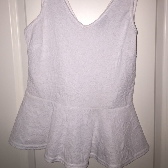 White peplum top!