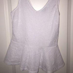 White peplum top!
