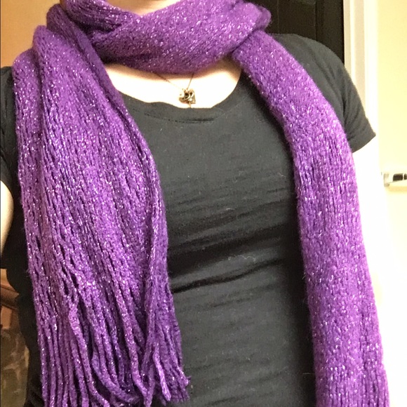 Purple infinity scarf