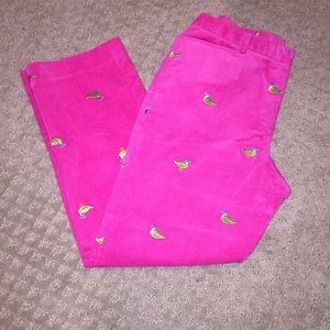 Lilly Pulitzer "Duck" Cord Cropped Pants