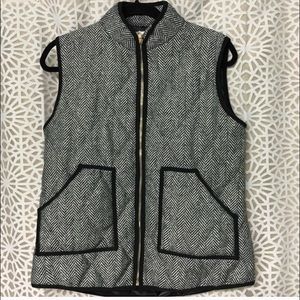 Herringbone Vest Black/White
