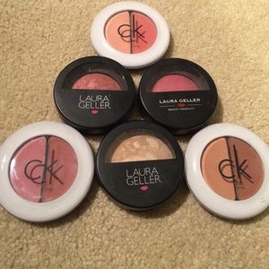 Laura Geller and Calvin Klein blushes and powders