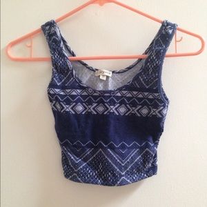 Blue crop top