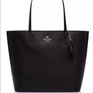 Kate Spade New York black maxi Sawyer street tote