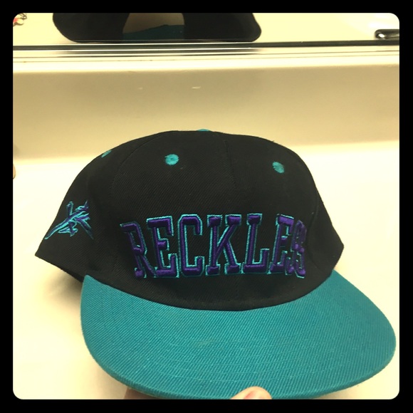 Blue and purple reckless hat