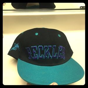 Blue and purple reckless hat